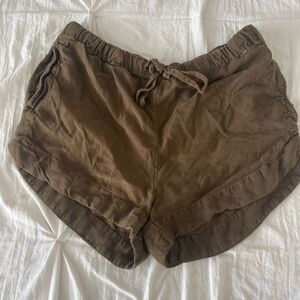 RVCA Women's Brown Athletic Shorts